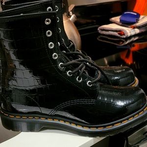 Faux Croc Embossed 1460 Dr. Martens Boots